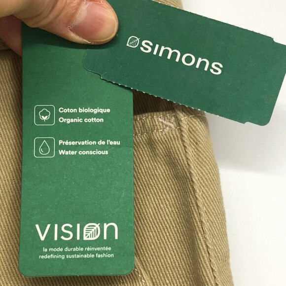 NWT Twik Simons Khaki Tan Wide Leg Cargo Pants size 28 - Picture 12 of 16